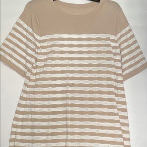 Stripe 3/4 sleeve blouse